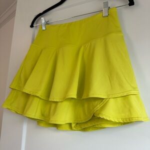 Vibrant Yellow Layered Skirt